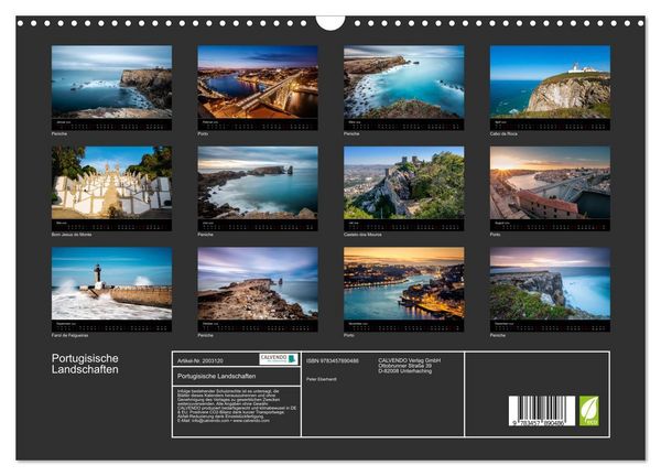 Produktbild: Portugisische Landschaften (Wandkalender 2026 DIN A3 quer), CALVENDO Monatskalender