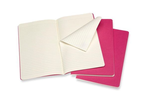 Produktbild: Moleskine Cahier Large/A5, 3er Set, Liniert, Kinetisches Pink