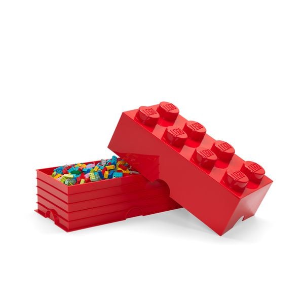 Produktbild: LEGO&reg; Aufbewahrungsstein 8 Noppen Rot