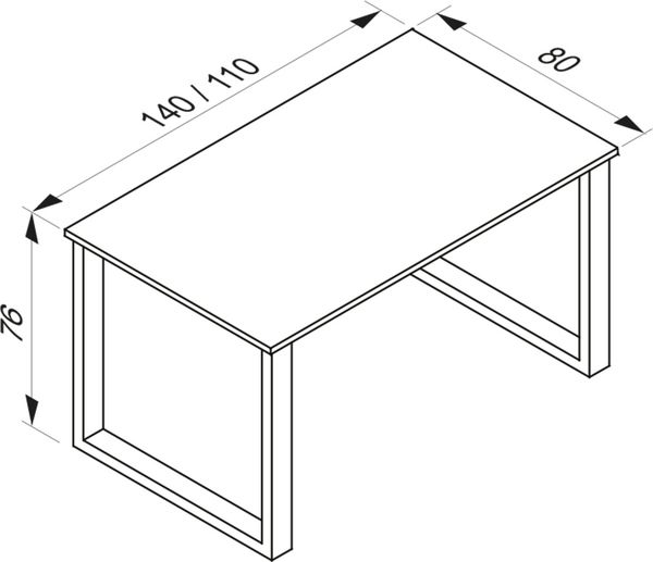 Produktbild: Premium Esstisch K&uuml;chentisch Xona U 110x80