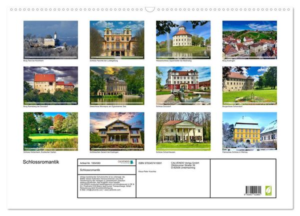 Produktbild: Schlossromantik (Wandkalender 2026 DIN A2 quer), CALVENDO Monatskalender
