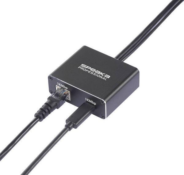 Produktbild: SpeaKa Professional SP-GNS-200 Netzwerkadapter/Hub 1 GBit/s USB-C&reg;, RJ45