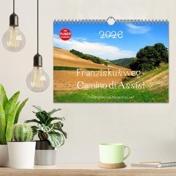 Produktbild: Franziskusweg - Camino di Assisi (Wandkalender 2026 DIN A4 quer), CALVENDO Monatskalender