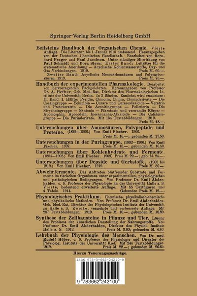 Produktbild: Die Biogenen Amine und Ihre Bedeutung f&uuml;r die Physiologie und Pathologie des Pflanzlichen und Tierischen Stoffwechsels