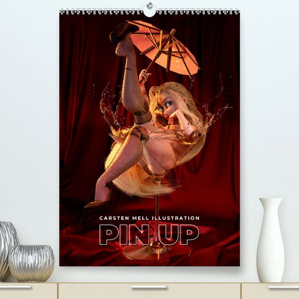 Pin Up Kalender Carsten Mell (hochwertiger Premium Wandkalender 2024 DIN A2 hoch), Kunstdruck in Hochglanz