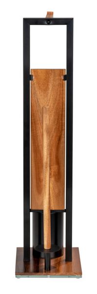 Produktbild: Stand WC-Garnitur Mod. Rivalta Acacia, Akazienholz und schwarz lackierter Stahl