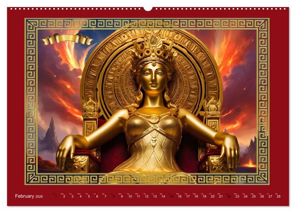 Produktbild: Roman Gods - under the spell of mythology (High Quality Premium Wall Calendar 2026 DIN A2 landscape),CALVENDO 12 Month Wall Calendar