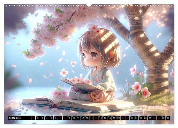 Produktbild: Anime Seasons: Ein Kalender voller lebendiger Manga-Szenen (hochwertiger Premium Wandkalender 2026 DIN A2 quer), Kunstdruck in Hochglanz