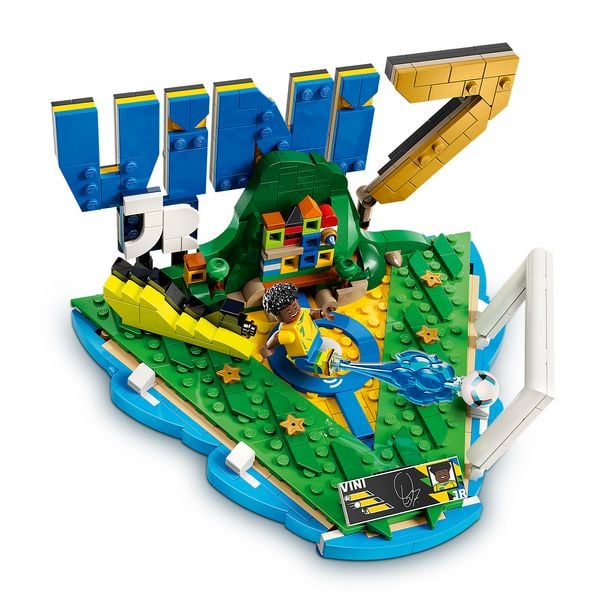Produktbild: LEGO Editions 43027 Vini Jr., Fu&szlig;ball-Highlights, Fu&szlig;ball-Deko; Bauset f&uuml;r Kinder