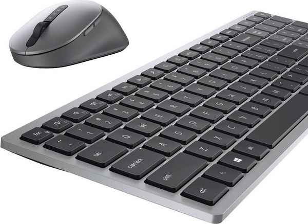 Dell Dell Wireless Keyboard and Mouse KM7120W Bluetooth®, WLAN Tastatur, Maus-Set  Deutsch, QWERTZ Grau (metallic), Schwarz