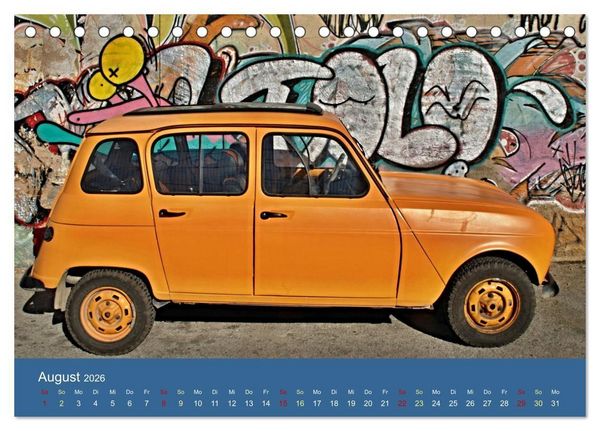 Produktbild: Kultauto aus Frankreich - Renault 4 (Tischkalender 2026 DIN A5 quer), CALVENDO Monatskalender