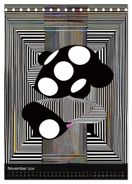 Produktbild: OP Art Nichts f&uuml;r schwache Augen (Tischkalender 2026 DIN A5 hoch), CALVENDO Monatskalender
