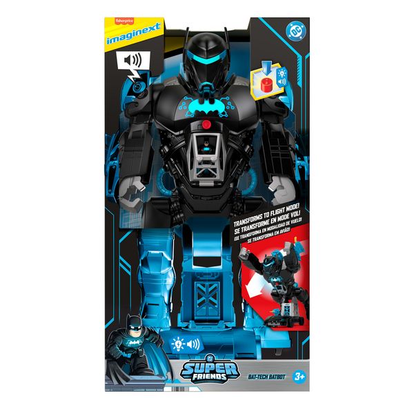Produktbild: Imaginext DC Super Friends Bat-Bot, Batman Spielzeug (transformierend)