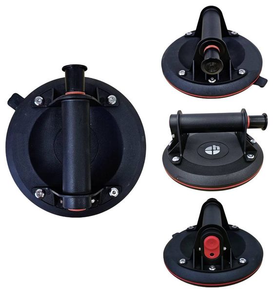 Produktbild: Heicko P612 1-Kopf-Saugheber mit eingebauter Vakuumpumpe und Vakuumanzeige inkl. Aufbewahrungskoffer, &Oslash; 200 mm Tragkraft (max.) 140 kg