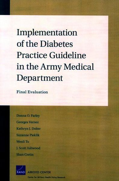 Produktbild: Implementation of the Diabetes Practice Guideline in the Army Medical Department