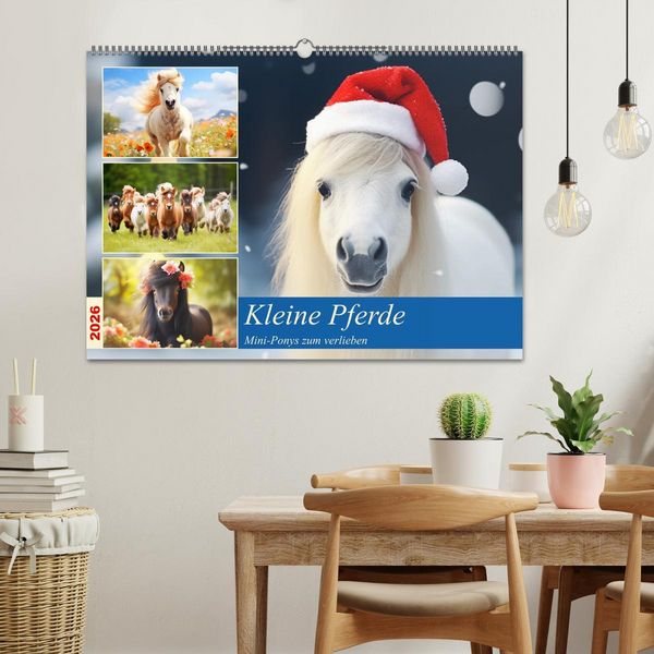 Produktbild: Kleine Pferde. Mini-Ponys zum verlieben (Wandkalender 2026 DIN A2 quer), CALVENDO Monatskalender