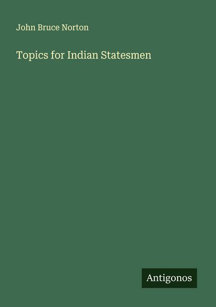 Produktbild: Topics for Indian Statesmen