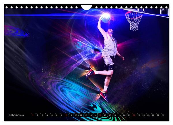 Produktbild: Basketball Fantasiewelten (Wandkalender 2026 DIN A4 quer), CALVENDO Monatskalender