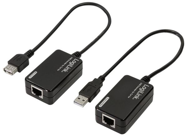 LogiLink UA0021D USB 1.1 Extender (Verlängerung) über Netzwerkkabel RJ45 60m