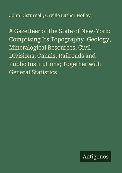 Produktbild: A Gazetteer of the State of New-York: Comprising Its Topography, Geology, Mineralogical Resources, Civil Divisions, Canals, Railroads and Public Insti