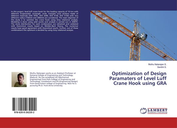 Produktbild: Optimization of Design Paramaters of Level Luff Crane Hook using GRA