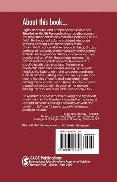 Produktbild: Qualitative Health Research