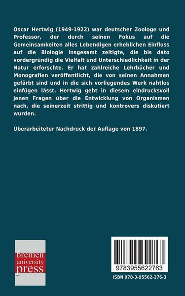 Produktbild: Zeit- und Streitfragen der Biologie
