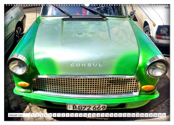 Produktbild: FORD CONSUL - Ein britischer Klassiker in Kuba (hochwertiger Premium Wandkalender 2026 DIN A2 quer), Kunstdruck in Hochglanz