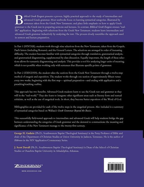 Produktbild: The Biblical Greek Exegesis