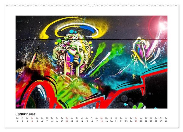 Produktbild: Streetart for home Michael Jaster (hochwertiger Premium Wandkalender 2026 DIN A2 quer), Kunstdruck in Hochglanz
