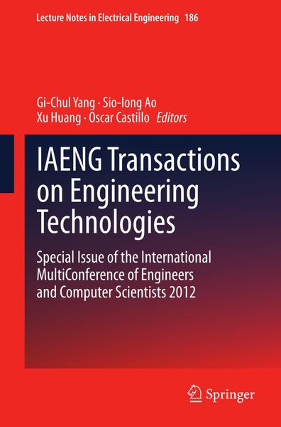 Produktbild: IAENG Transactions on Engineering Technologies