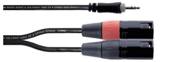 Produktbild: Cordial EY 1,5 WMM XLR Y-Adapter [1x Klinkenstecker 3.5mm - 2x XLR-Stecker 3 polig]