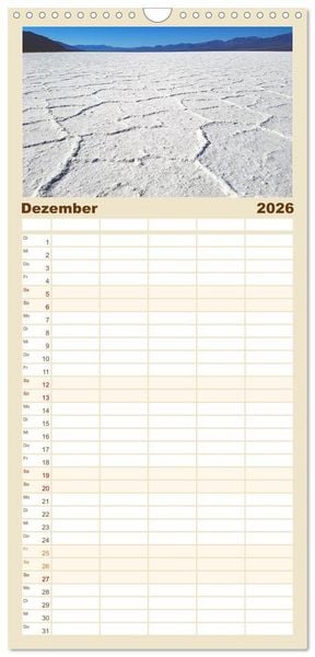 Produktbild: Familienplaner 2026 - USA Nationalparks - Familienplaner / Kalender - Eine Reise durch die Vielfalt und Sch&ouml;nheit der Naturparks Nordamerikas mit 5 Spalten (Wandkalender, 21 x 45 cm) CALVENDO