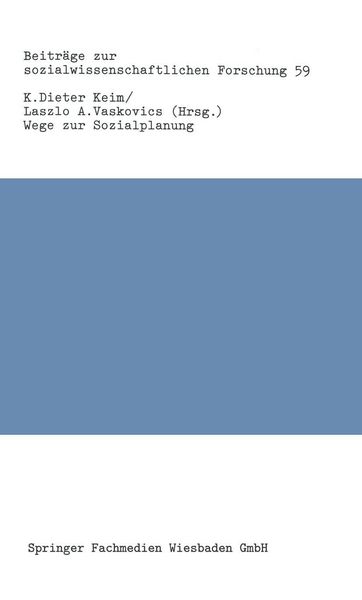 Produktbild: Wege zur Sozialplanung