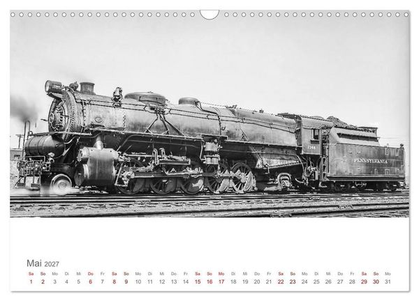 Produktbild: US-Dampflokomotiven (Wandkalender 2027 DIN A3 quer), CALVENDO Monatskalender