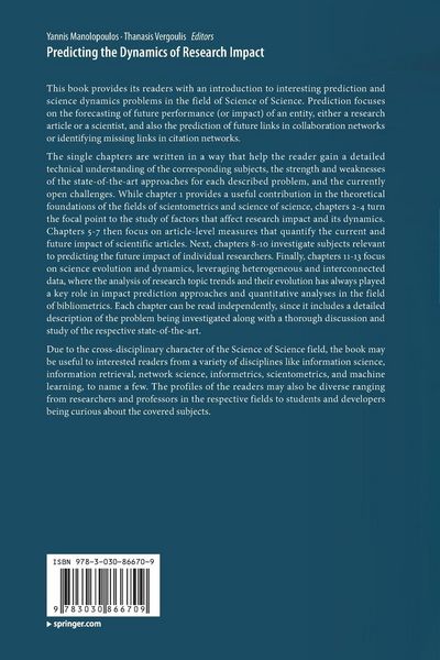 Produktbild: Predicting the Dynamics of Research Impact