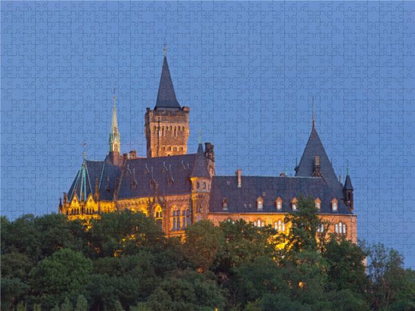 Produktbild: CALVENDO Puzzle Schloss, Wernigerode | 1000 Teile Lege-Gr&ouml;&szlig;e 64x48cm Foto-Puzzle f&uuml;r gl&uuml;ckliche Stunden