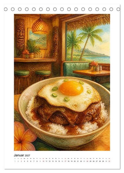 Produktbild: Aloha K&uuml;che - Gemalte Gaumenfreuden (Tischkalender 2027 DIN A5 hoch), CALVENDO Monatskalender