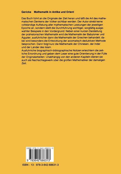 Produktbild: Mathematik in Antike und Orient