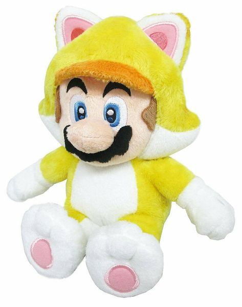 Nintendo Mario Cat, Plüschfigur, gelb, 24 cm