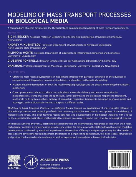 Produktbild: Modeling of Mass Transport Processes in Biological Media