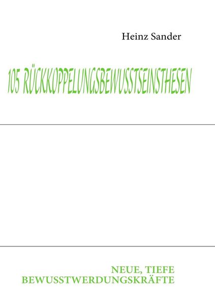 Produktbild: 105 R&uuml;ckkoppelungsbewusstseinsthesen