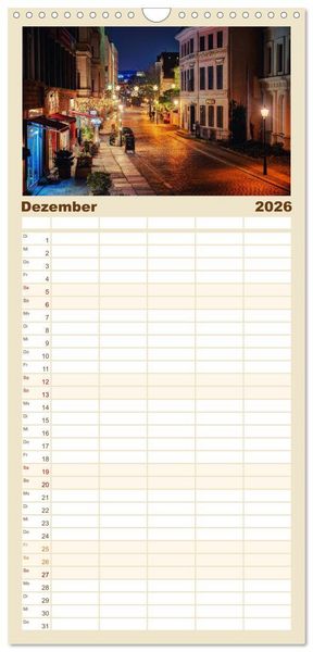 Produktbild: Familienplaner 2026 - Berlin zwischen Tag und Nacht mit 5 Spalten (Wandkalender, 21 x 45 cm) CALVENDO