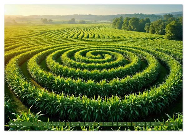 Produktbild: Faszination LABYRINTH - unterwegs in der Natur (Wandkalender 2026 DIN A3 quer), CALVENDO Monatskalender