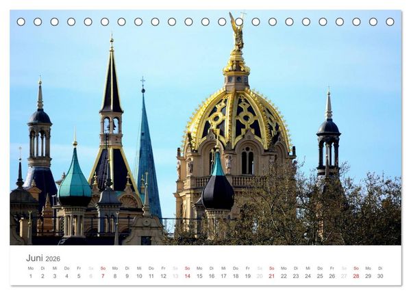 Produktbild: Schwerin - Impressionen (Tischkalender 2026 DIN A5 quer), CALVENDO Monatskalender