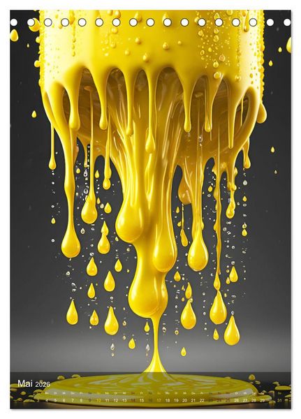 Produktbild: Splish! Splash! DROP ART (Tischkalender 2026 DIN A5 hoch), CALVENDO Monatskalender
