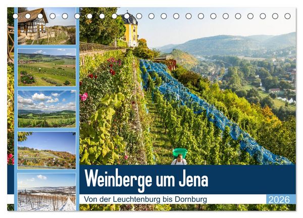 Produktbild: Weinberge um Jena (Tischkalender 2026 DIN A5 quer), CALVENDO Monatskalender