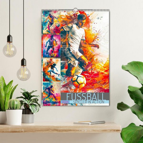Produktbild: Fussball - Spieler in Action (Wandkalender 2026 DIN A2 hoch), CALVENDO Monatskalender