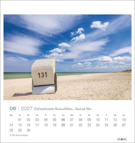 Produktbild: Ostseek&uuml;ste Postkartenkalender 2027 - Wind und Wellen - Sand und Meer