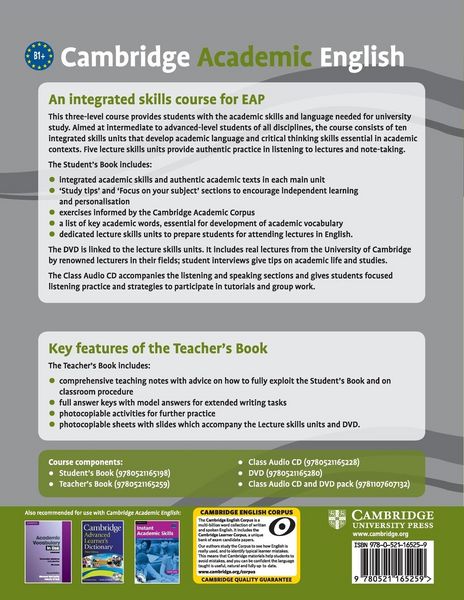 Produktbild: Cambridge Academic English B1+ Intermediate